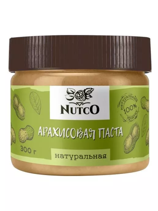 NUTCO Арахисовая паста натуральная - 300g