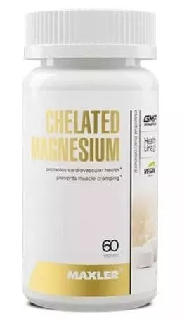 Maxler Chelated Magnesium (Bisglycinate Chelate form) 120 vegan tabs